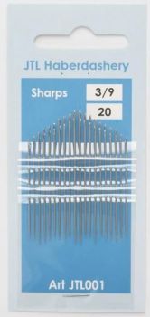 Sharps Hand Sewing Needles - 3/9 JTL001