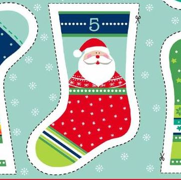 1814 Christmas Stockings Advent Calendar Bunting