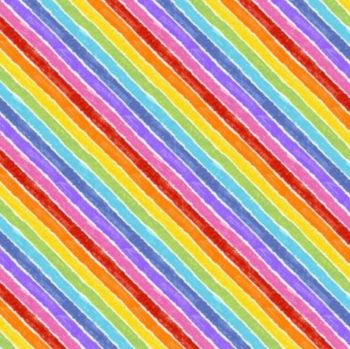 9831L Rainbow Bias Stripe Cotton Quilting Fabric | Makower | Hungry Caterpillar