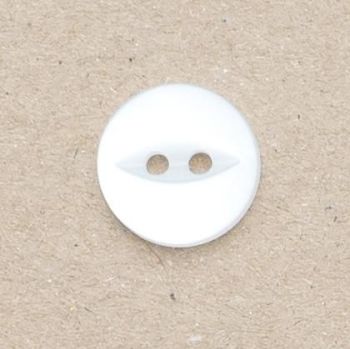 CP16-01-22L White 15mm Fish Eye Buttons x 10