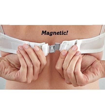 Hemline Magnetic Bra Extenders, 19mm 1 Hook, Secure Magnetic Twist Clasp,  Black