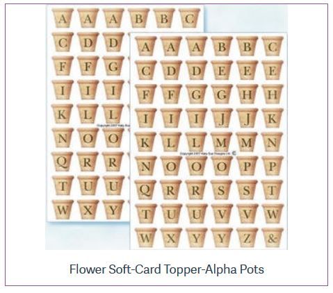 Garden Alphabet Pots - Flowersoft cards