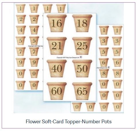Garden Number Pots - Flowersoft cards