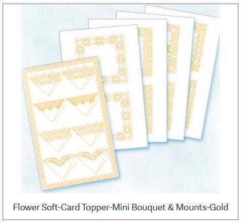 Lace Mini Bouquet & Mounts - Gold - Flowersoft cards