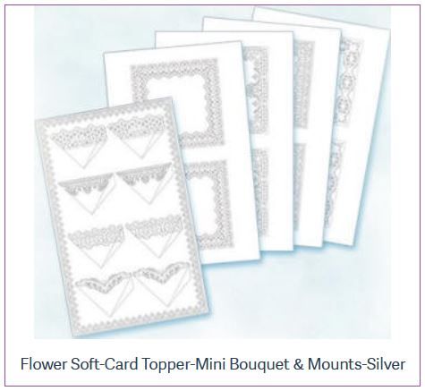 Lace Mini Bouquet & Mounts -Silver - Flowersoft cards