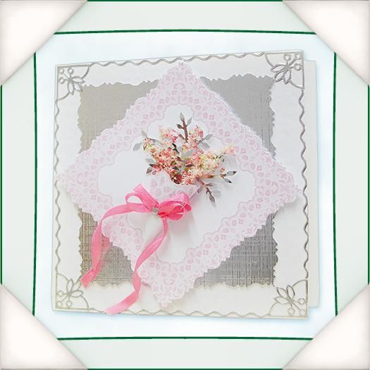 Lace Mini Bouquet & Mounts -Silver - Flowersoft cards