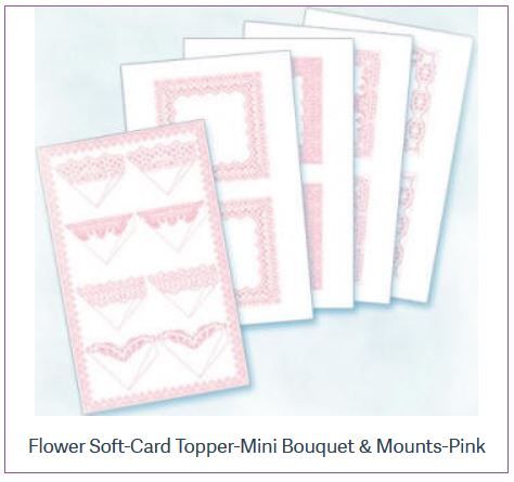 Lace Mini Bouquet & Mounts -Pink - Flowersoft cards
