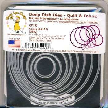 8 Deep Dish Circle Fabric Cutting Dies QF153