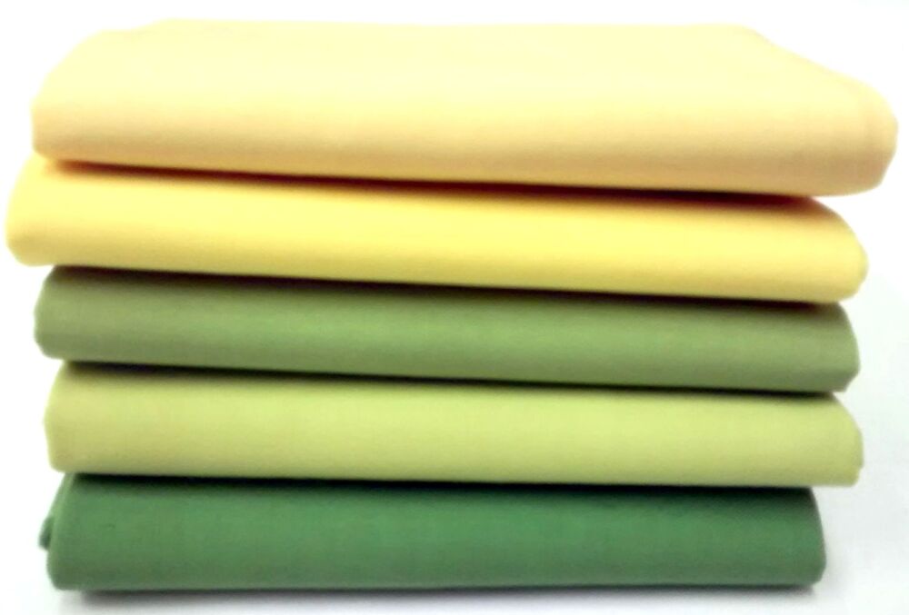 lemon & Lime 5 Fat Quarter Quilting Fabric Bundle | Makower_FQB4