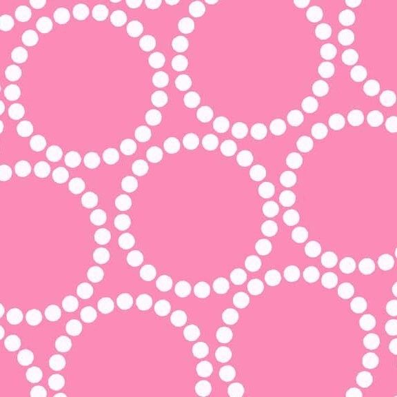 4116P - Pearl Bracelets - Pink Quilting Fabric | Makower Sold in FQ, 1/2m, 1m Lengths