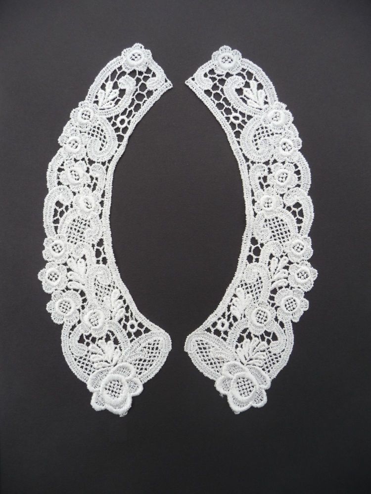 CL19686 Ivory Guipure Lace Collar - Adult
