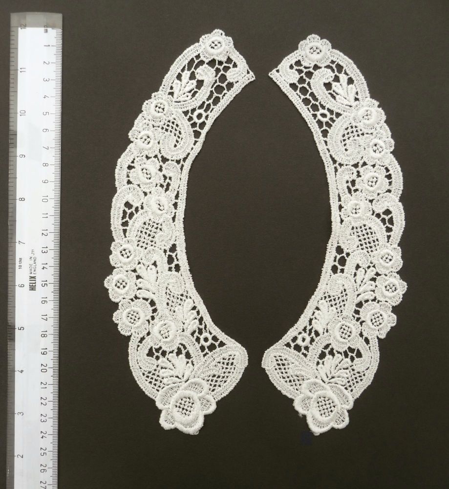 CL19686 Ivory Guipure Lace Collar - Adult