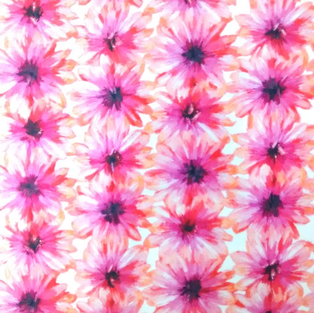 7821-28 Pink Floral 100% Cotton Quilting Fabric Sold in FQ, 1/2m, 1m Lengths