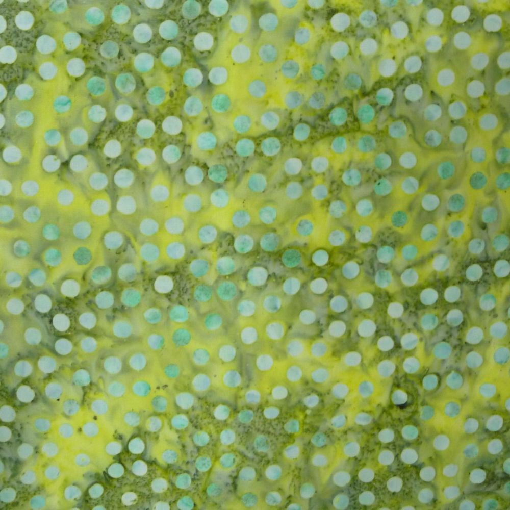 3671-43 Green Hand Dyed Batik 100% Cotton Fabric Sold in 1/2m, 1m Lengths