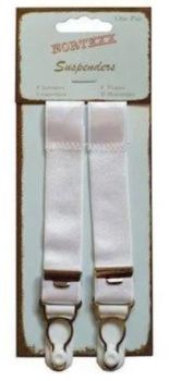 Stocking Suspenders - Sew on white - pair NSM
