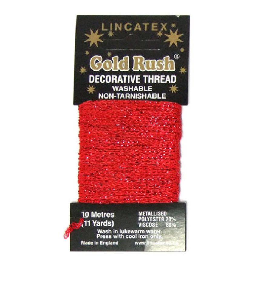 Red - Gold Rush Decorative Thread
