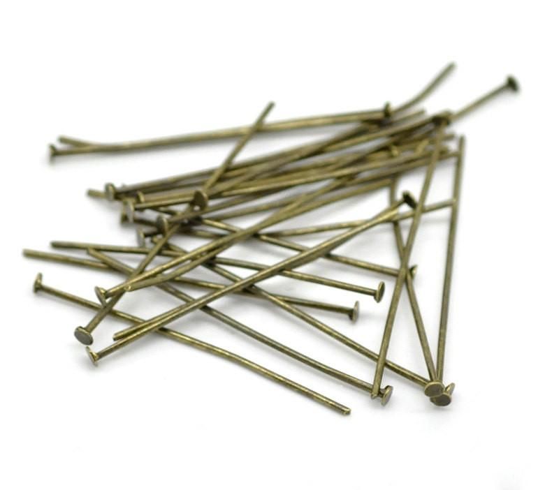 Flat Head Pins - Brass 25mm - Nickel Free - 1913-04BP