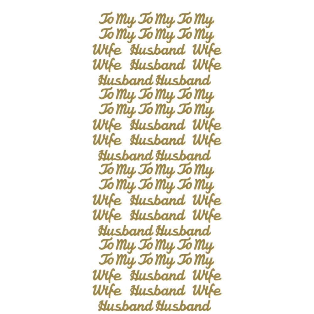 To My Wife/Husband - Gold 1.6500