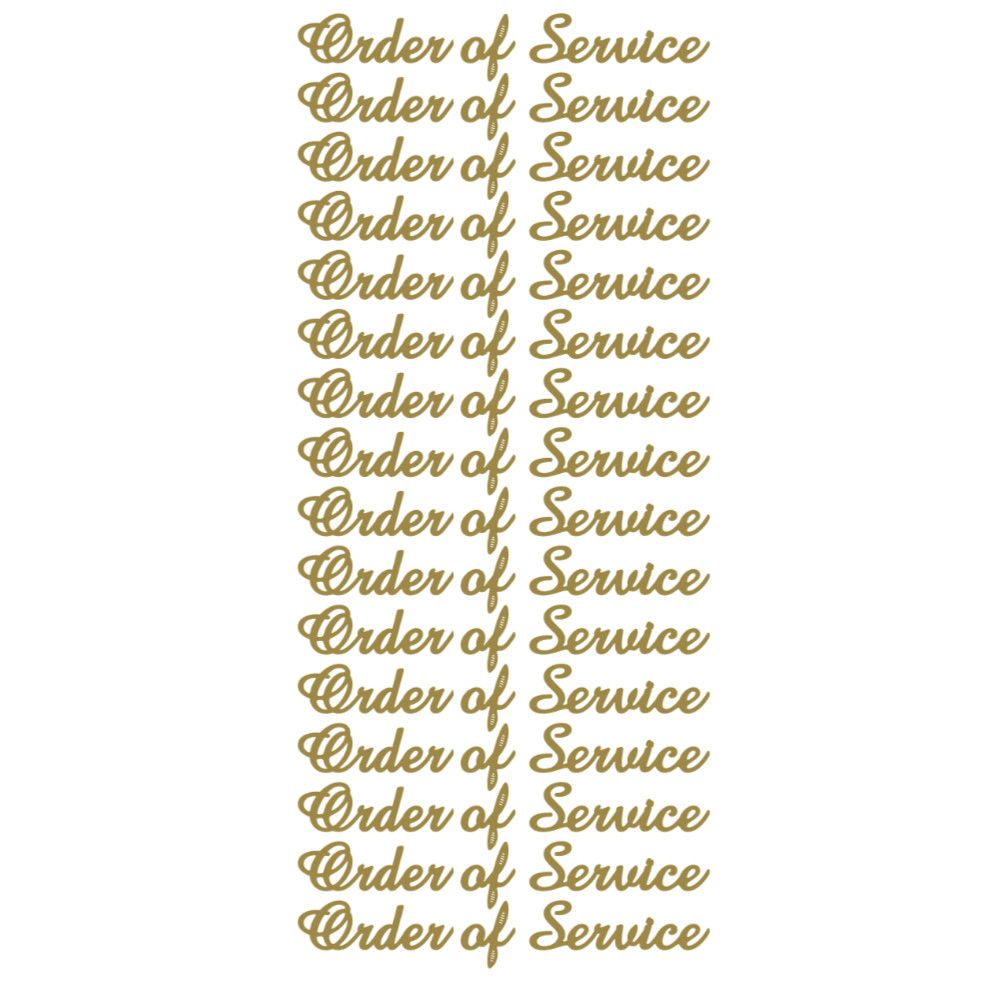 Order of Service- Gold 1.6510