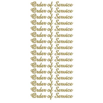 Order of Service- Gold 1.6510