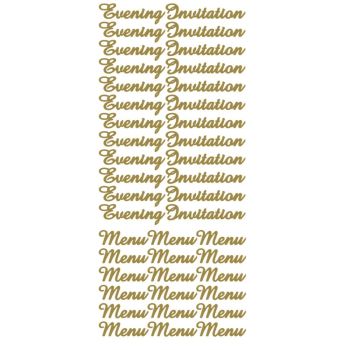 Evening Invitation/Menu - Gold 1.6520