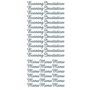 Evening Invitation/Menu - Silver 1.6521