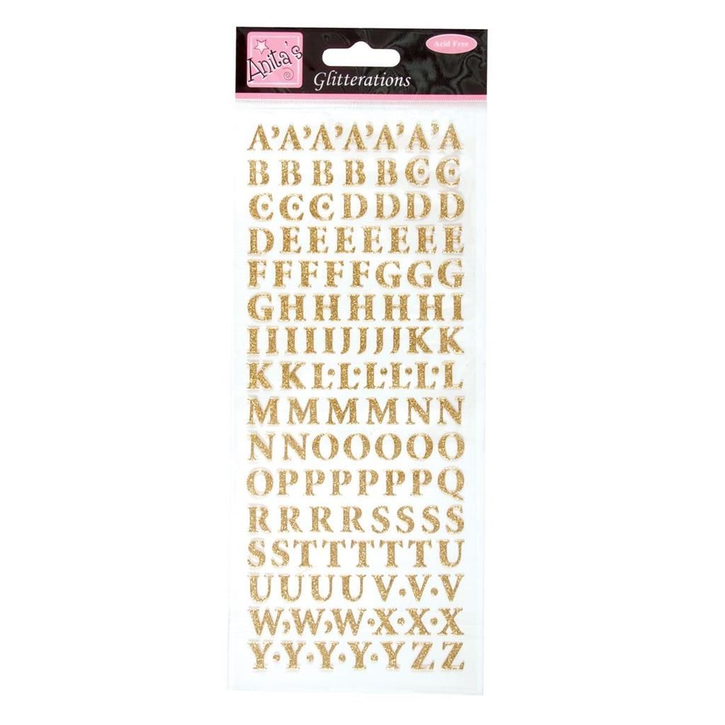 Glitterations Capital Letters - Gold ANT8181000