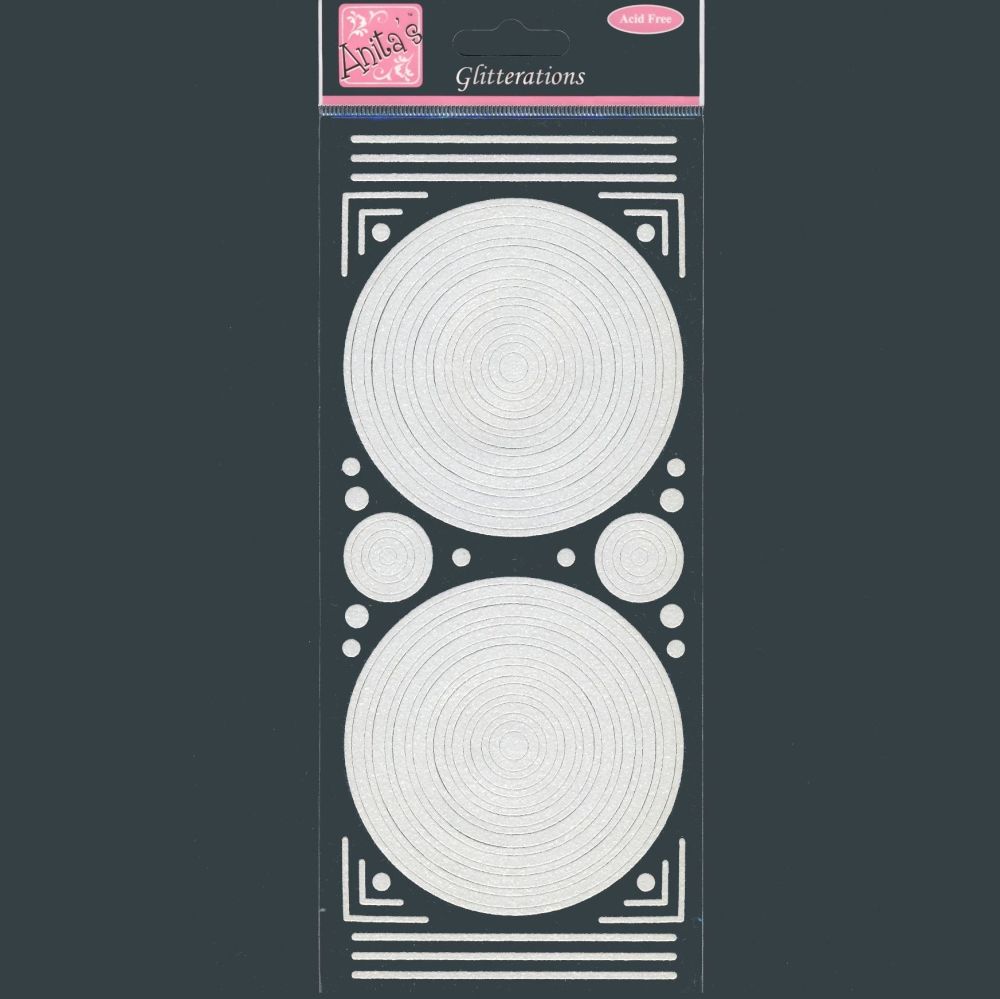 Glitterations Circle Frames - White ANT8181030