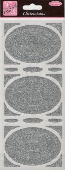 Glitterations Oval Frames - Silver ANT8181033