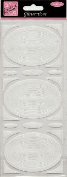 Glitterations Oval Frames - White ANT8181034