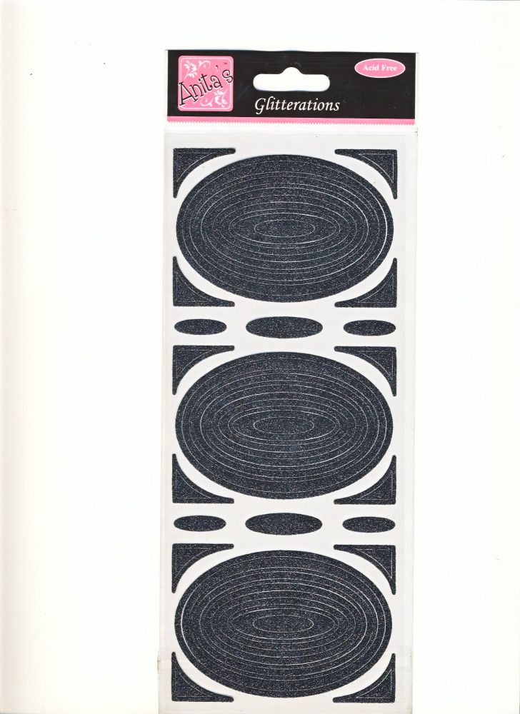 Glitterations Oval Frames - Black ANT8181035