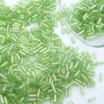 Light Green Bugle 5mm Beads BC7246