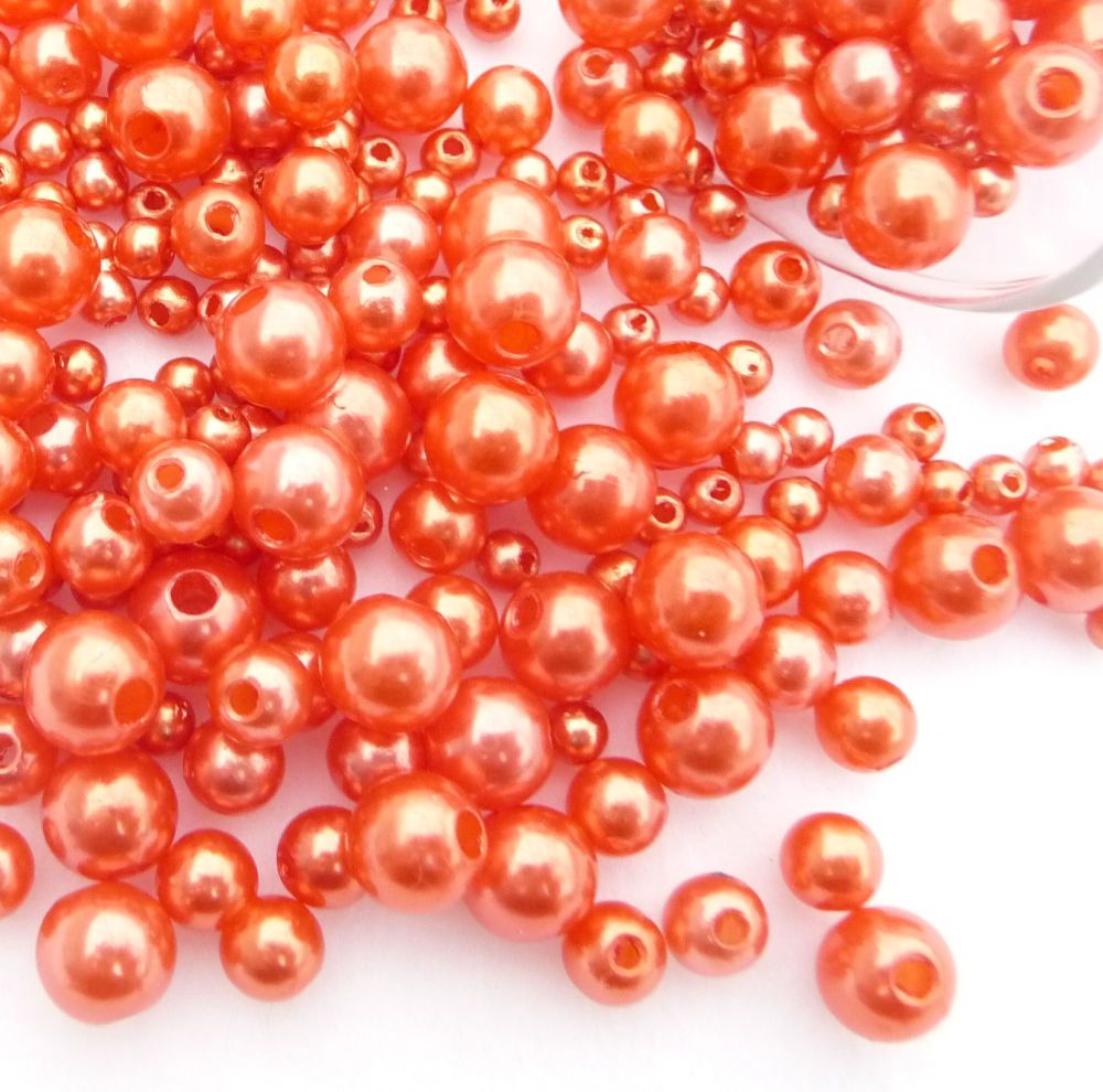 Orange Pearl Beads BC7270