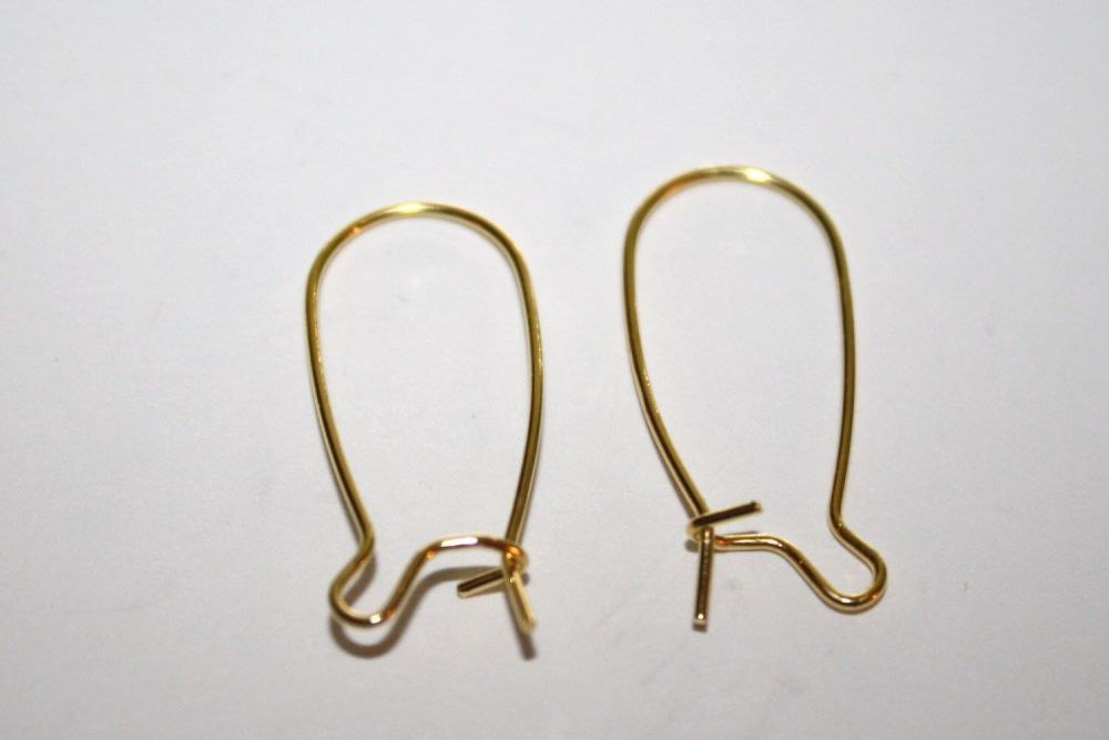 Earring Kidney Wires - Gold 1920-62