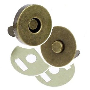 Magnetic Bag Clasps - Bronze - 14mm MBCBSm
