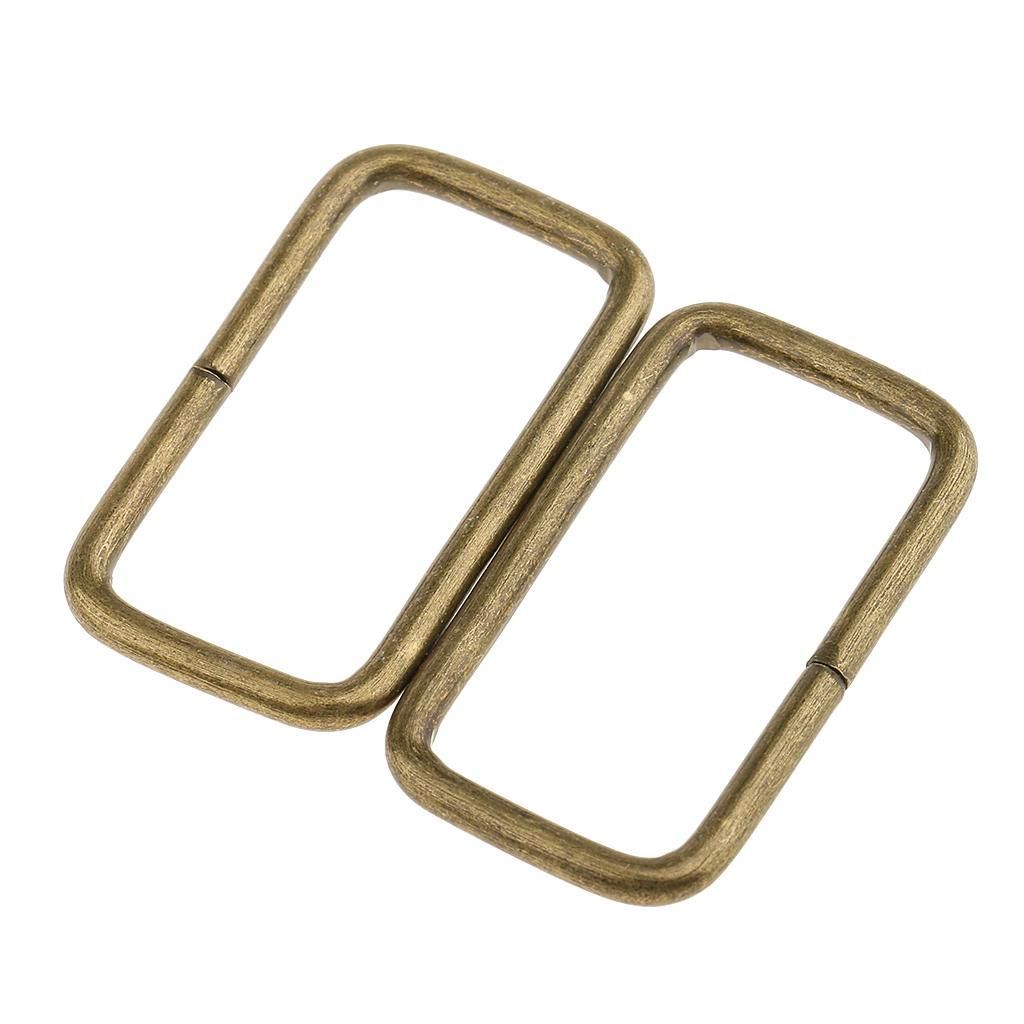 Bag Strap Rectangle Rings - Antique Brass - 32mm SBBL