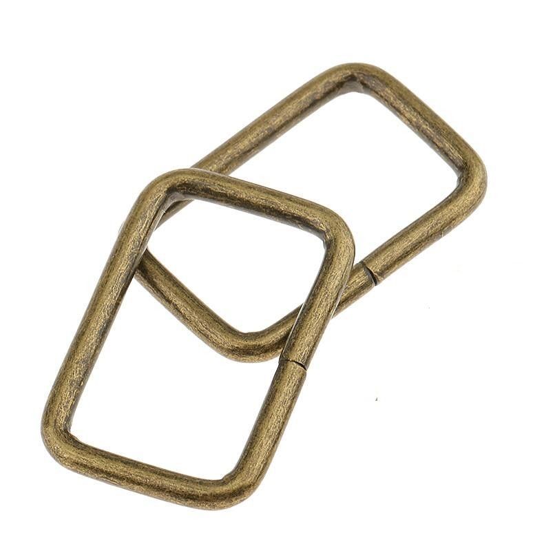 Bag Strap Rectangle Rings - Antique Brass - 27mm SBBS