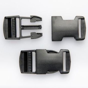 Ski Buckles Black - Pack of 2 - 20mm - DBSki20