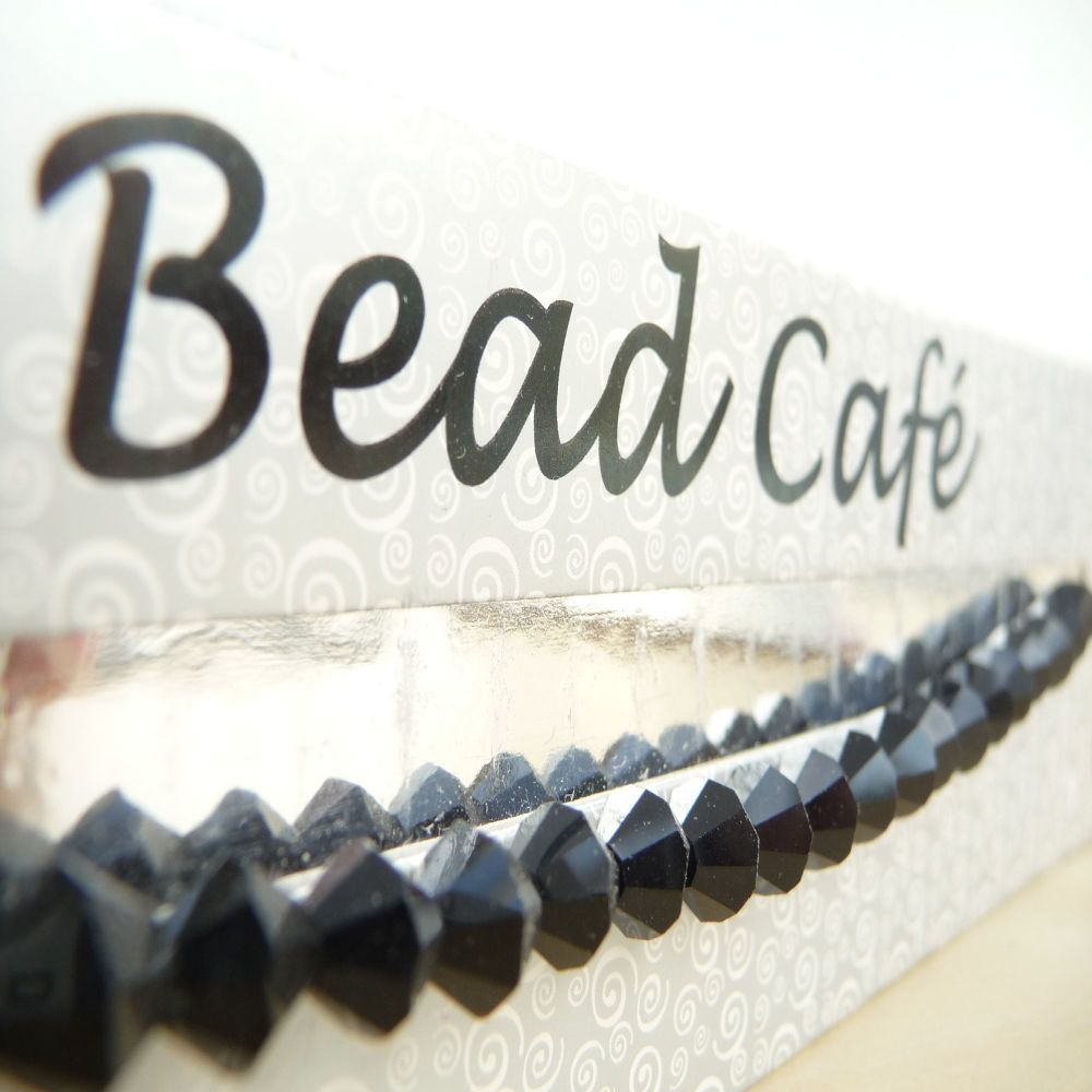 Black Faceted Beads 6mm BC7307