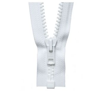 White - 24" Open Ended Chunky Zip