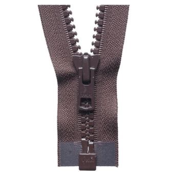 Dark Brown - 10" Open Ended Chunky Zip