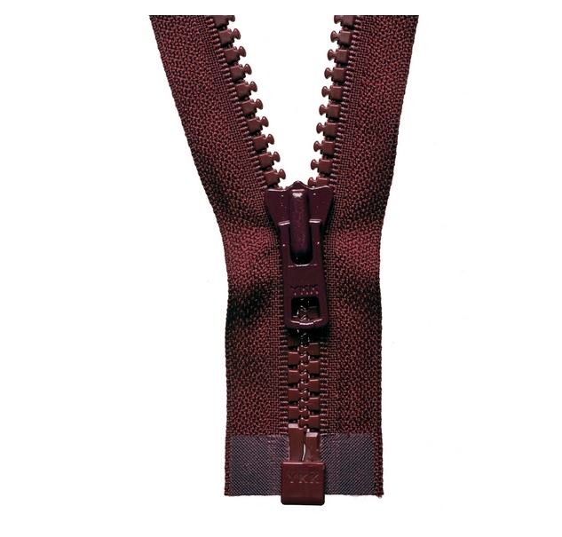 Burgundy Red - 10" Open Ended Chunky Zip