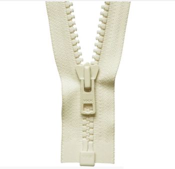 Cream  - 18" Open Ended Chunky Zip