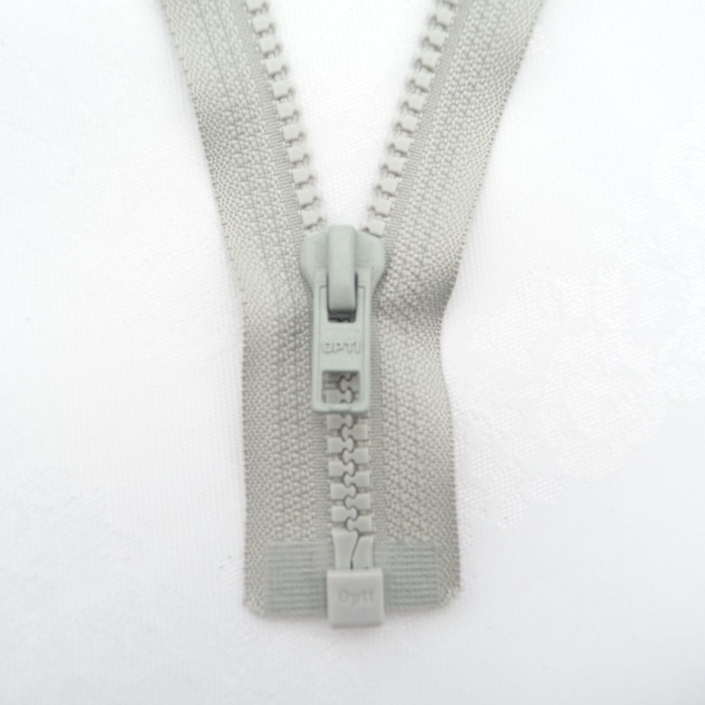 Pale Grey - 10" Open Ended Chunky Zip
