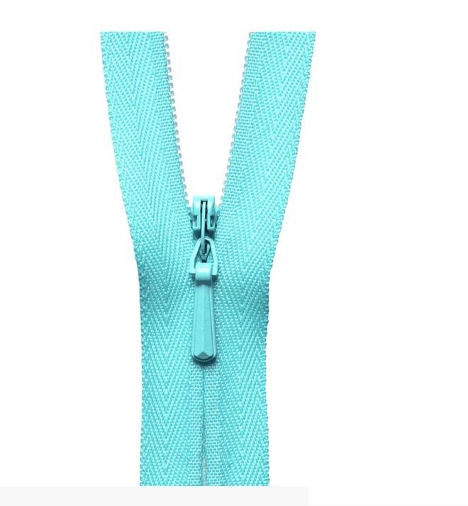 22 "Light Turquoise Invisible Zip - 547 Inv22-Lt turq