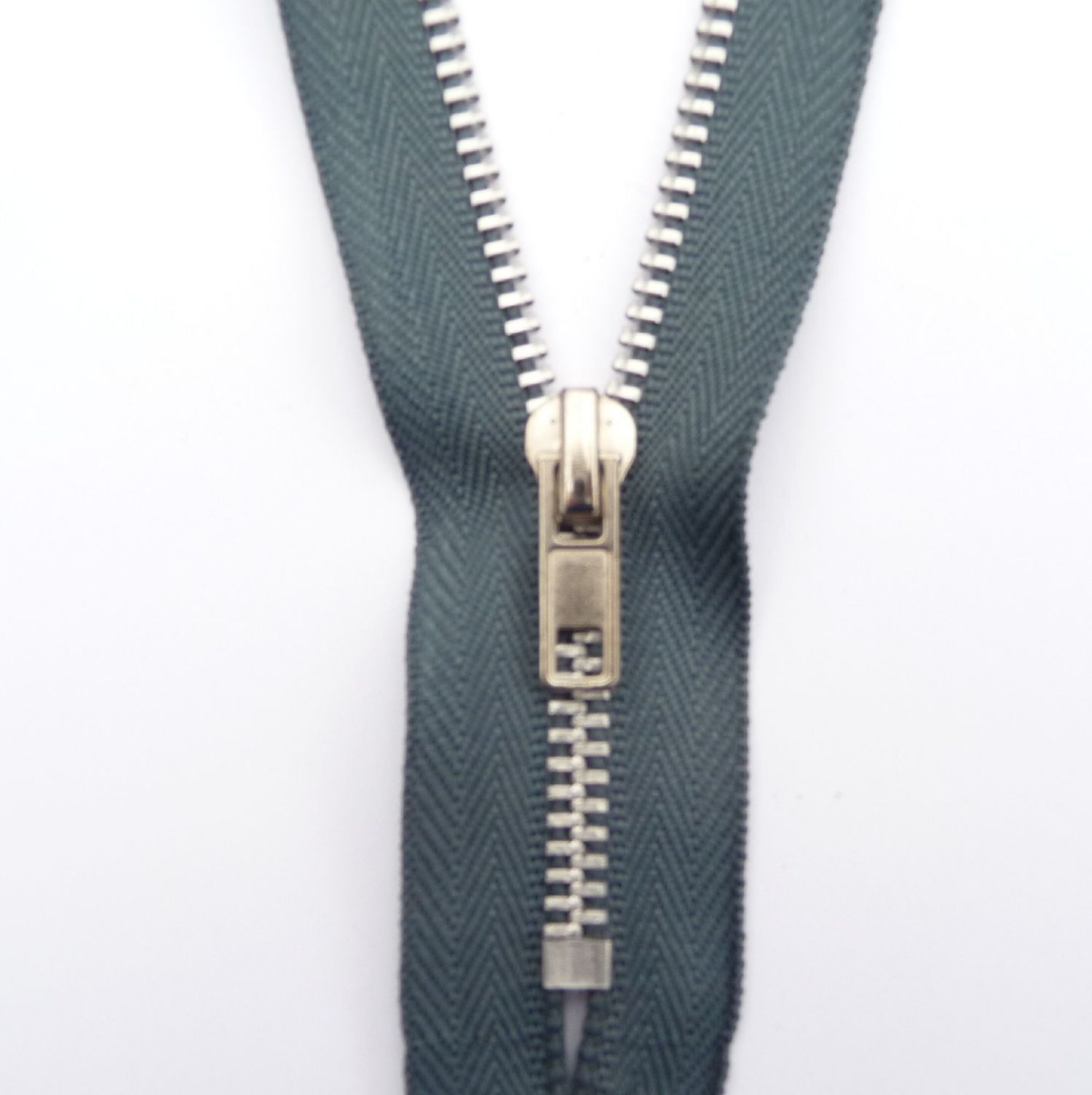 7" Mid Grey Trouser Zip 17.5cm Replacement Jeans Zip Silver Metal