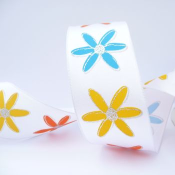 Wired Daisy Floral Ribbon 38mm COS9S29