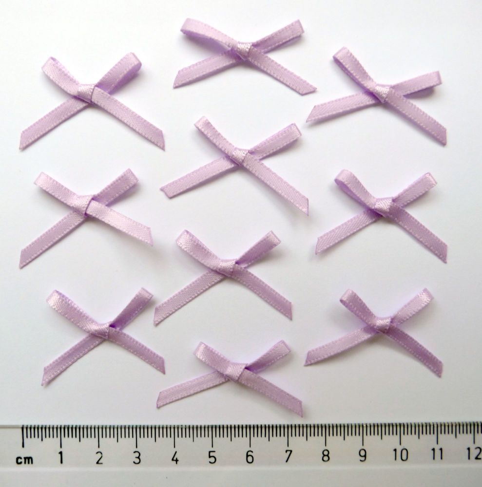 08603S-430 Lilac 3mm Satin Ribbon Bows x 10