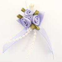 53413L Lavender Ribbon Roses & Bead Motif