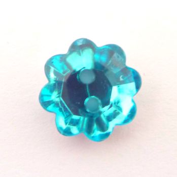 LK833-22-23 Turquoise Gem Button - 13mm x 5